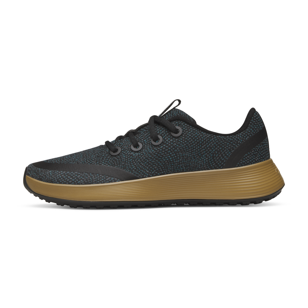 Allbirds Women's Runner Protect - Natural Black/Chasm Teal (Stony Beige Sole)