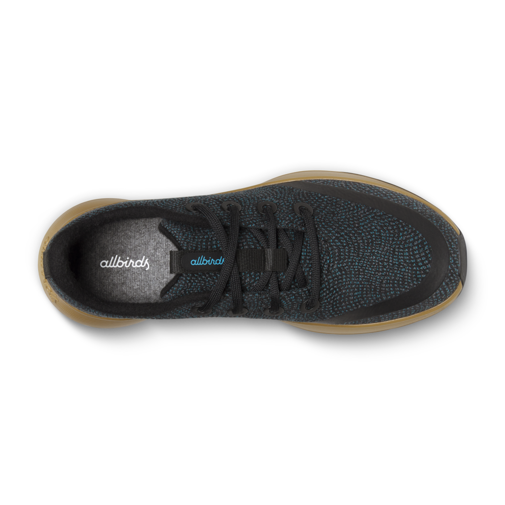 Allbirds Women's Runner Protect - Natural Black/Chasm Teal (Stony Beige Sole)