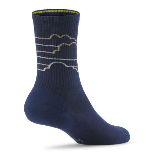 Allbirds Anytime Crew Sock - Deep Navy/Rugged Beige (Medium Grey) - Cloudstripe
