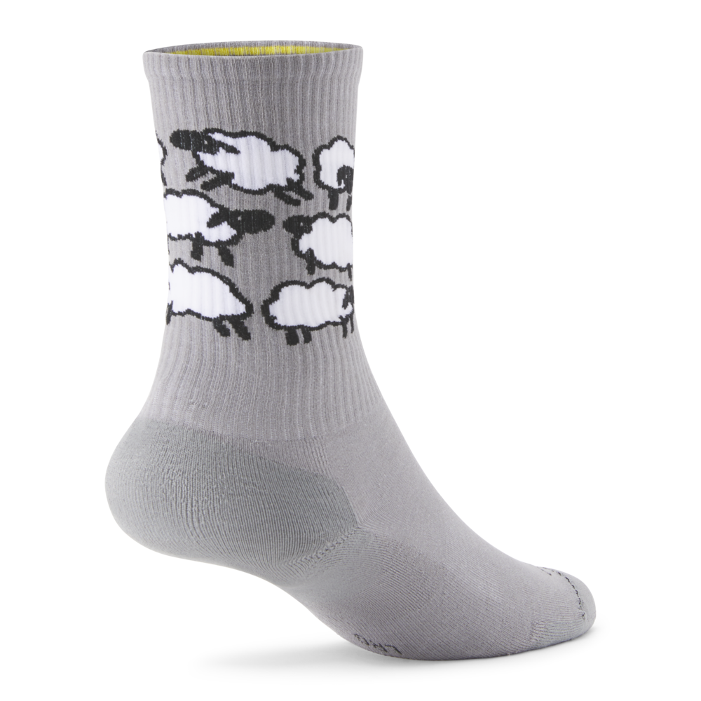 Allbirds Anytime Crew Sock - Medium Grey/Blizzard (Natural Black) - Sheep