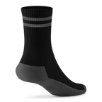 Anytime Crew Sock - Natural Black/Dark Grey Stripe