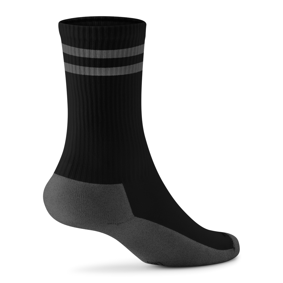 Allbirds Anytime Crew Sock - Natural Black/Dark Grey Stripe