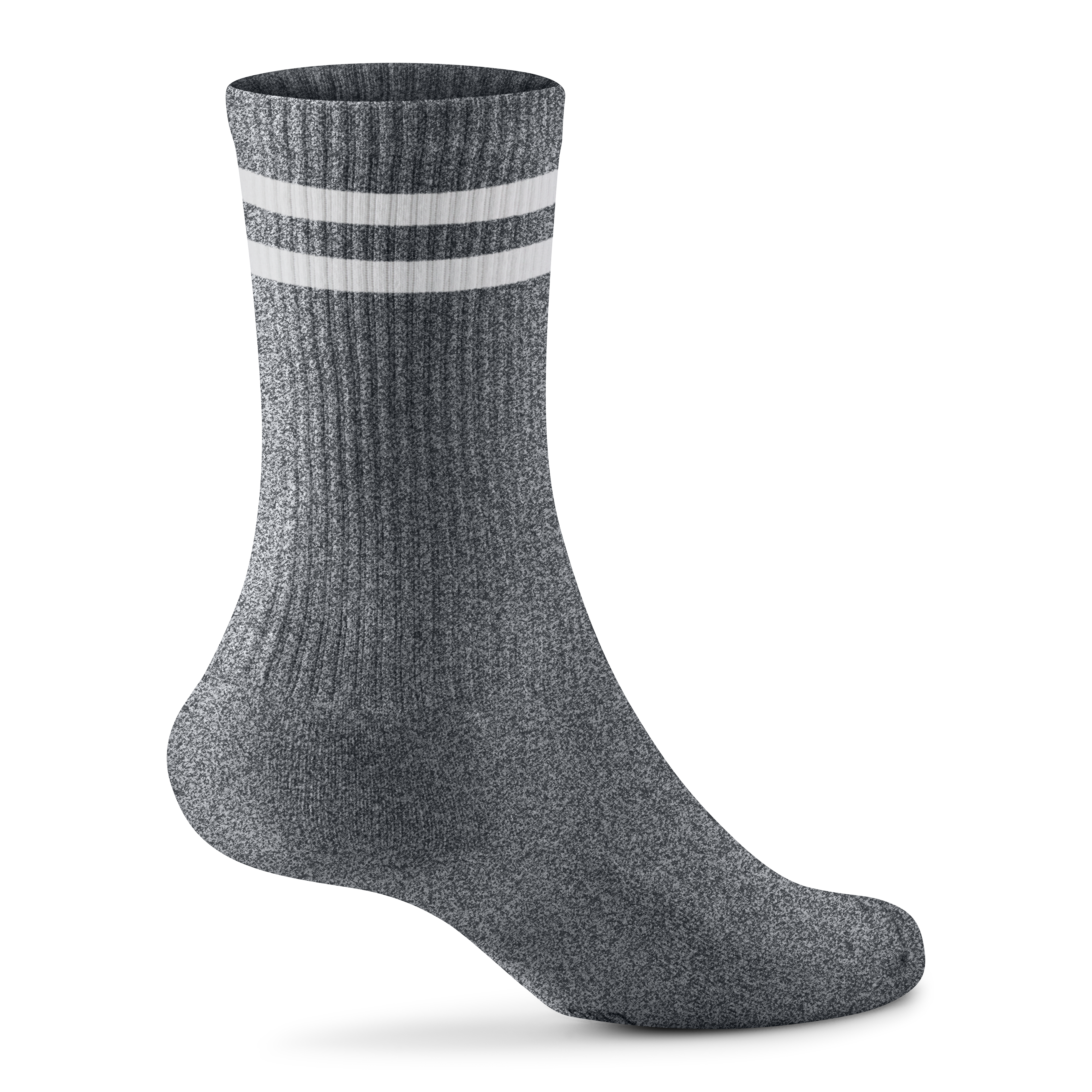 Allbirds Anytime Crew Sock - Natural Grey Heather/Natural White