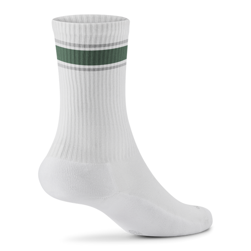Allbirds Anytime Crew Sock - Blizzard, Verdant Green (Light Grey Sole)