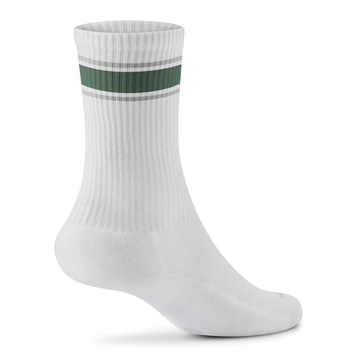 Allbirds Anytime Crew Sock - Blizzard, Verdant Green (Light Grey Sole)