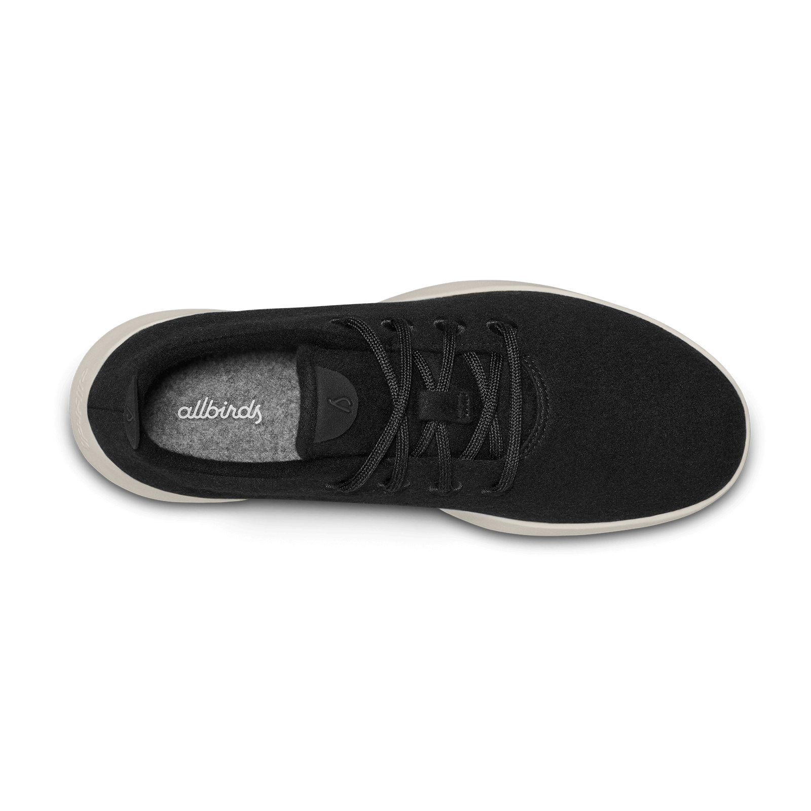 Allbirds Men's Wool Runner - True Black (Cream Sole)